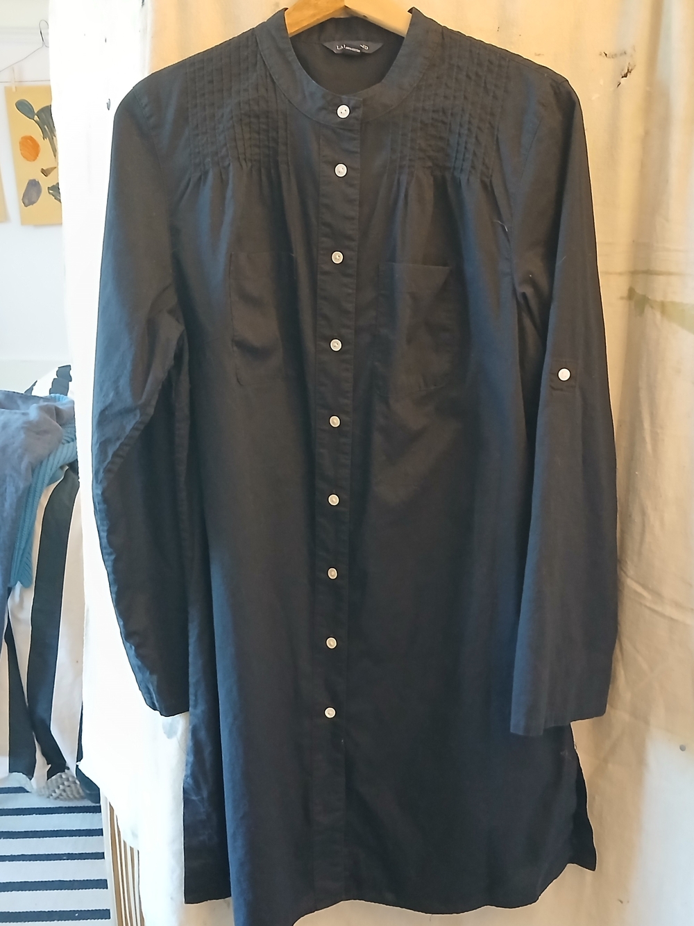 Lands' End Women's Navy Button-Up Shirtwaist
